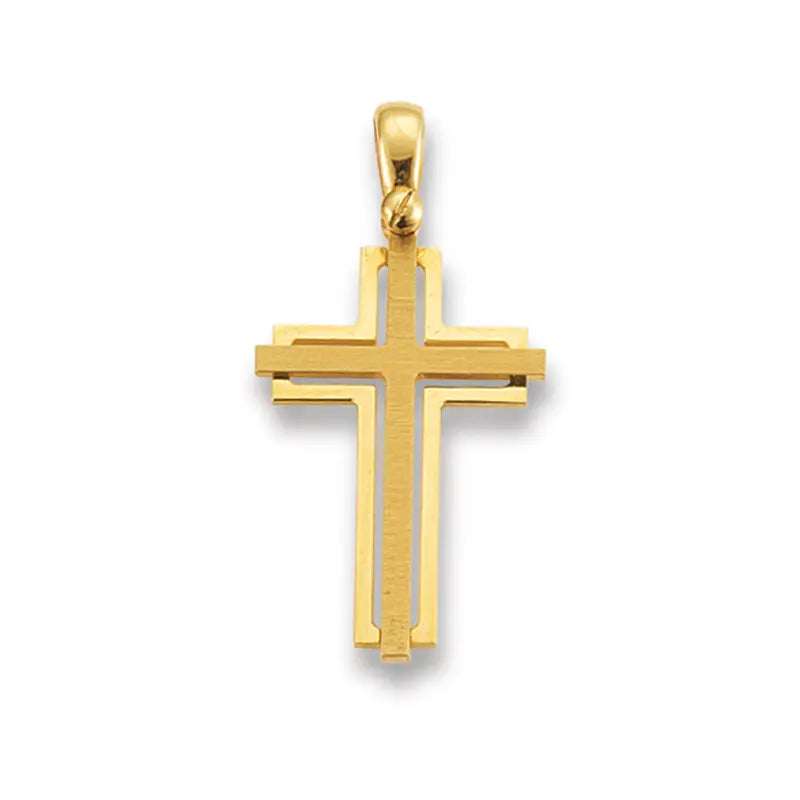 Anhänger Kreuz 585 Gelbgold