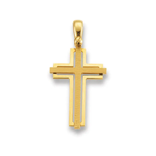 Anhänger Kreuz 585 Gelbgold