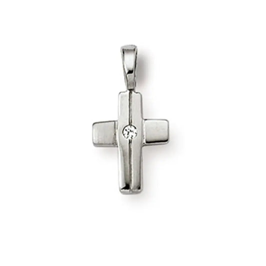 Anhänger Kreuz 925 Silber Rhodiniert