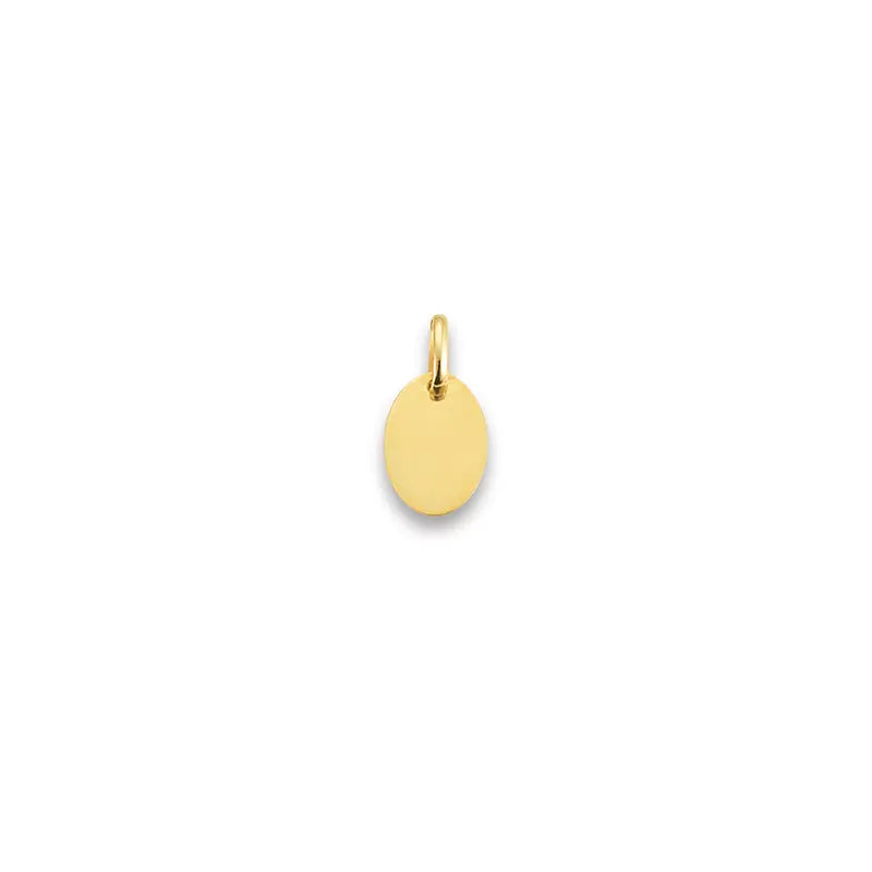 Anhänger Gravurplatte Oval 585 Gelbgold