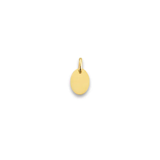Anhänger Gravurplatte Oval 585 Gelbgold