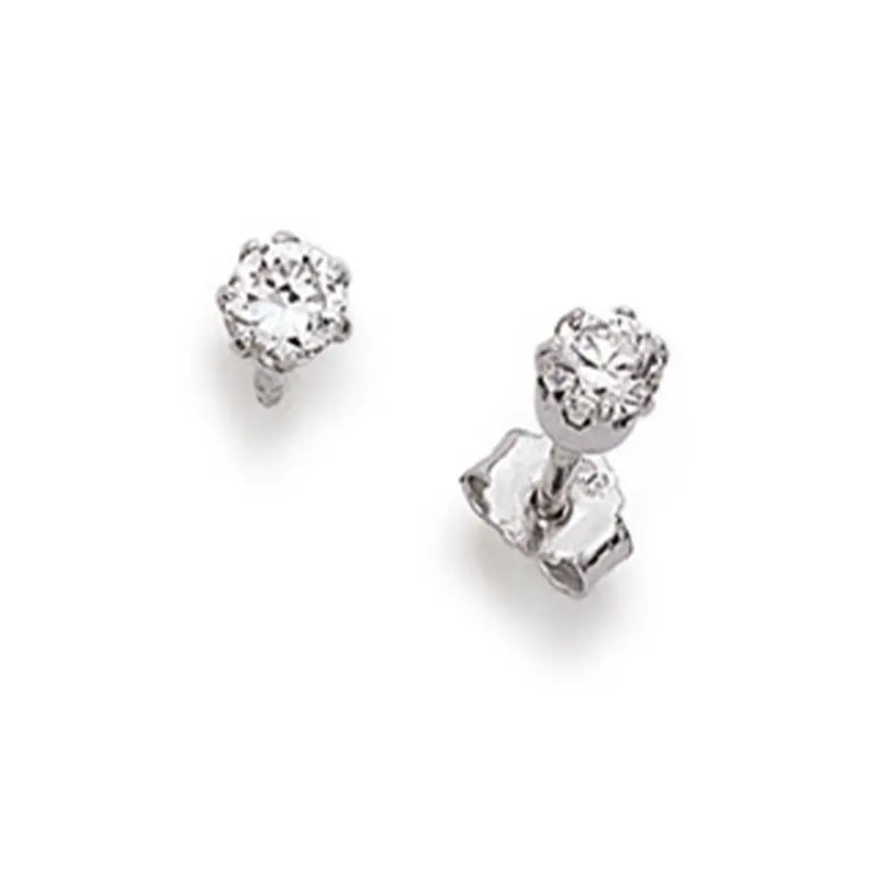 Ohrstecker 925 Silber Rhodiniert Zirkonia