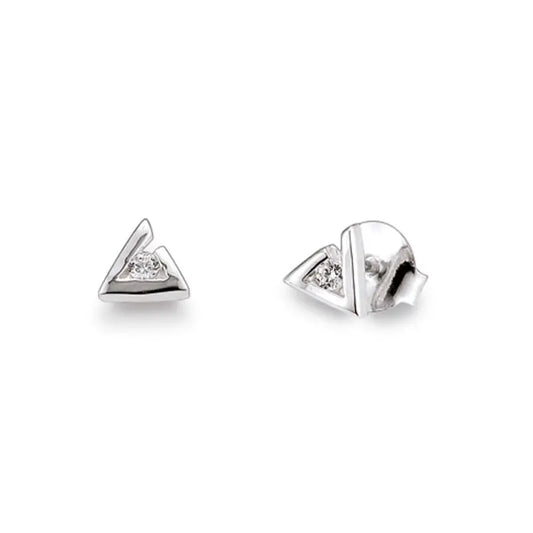 Ohrstecker 925 Silber Rhodiniert Zirkonia