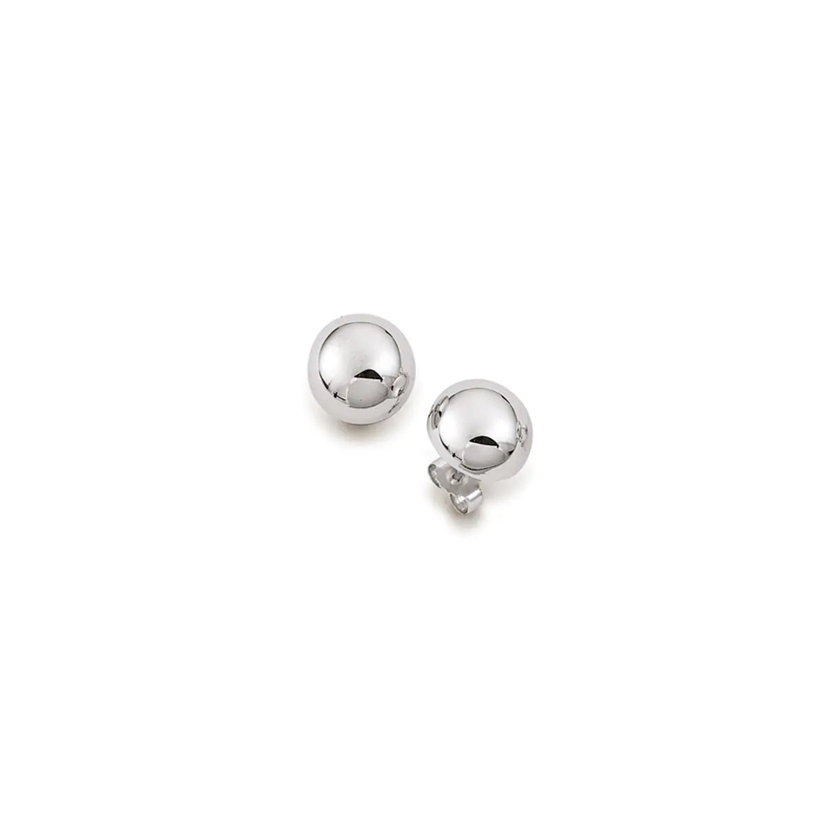 Ohrstecker 925 Silber Rhodiniert Halbkugel