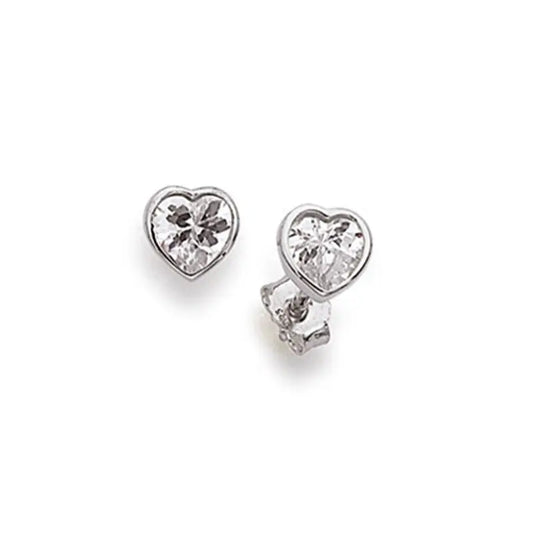 Ohrstecker 925 Silber Rhodiniert Zirkonia