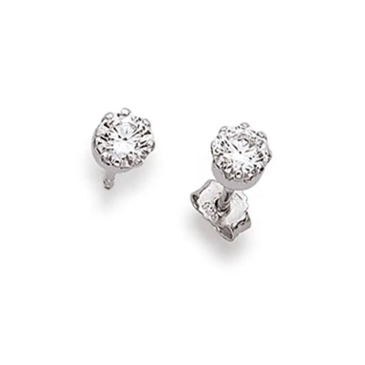 Ohrstecker 925 Silber Rhodiniert Zirkonia