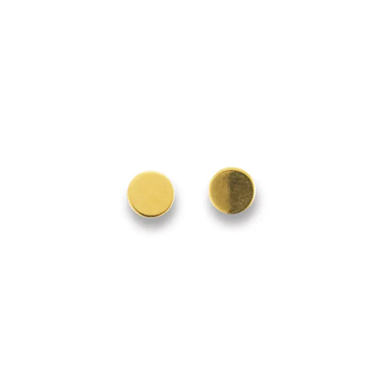 Ohrstecker Runde Platte 585 Gelbgold