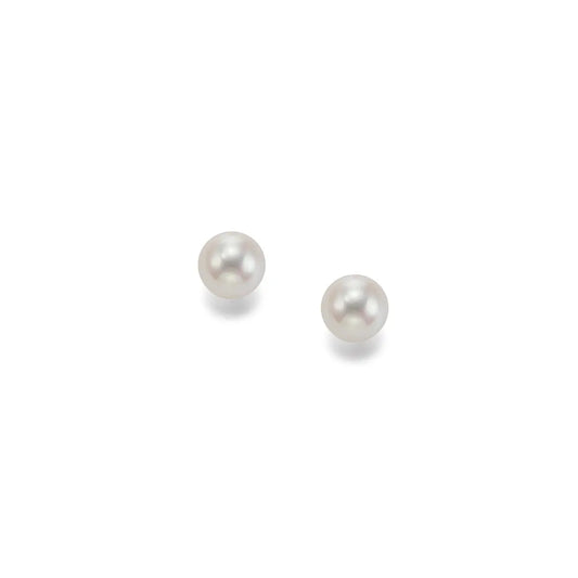Ohrstecker 585 Gelbgold Süßwasserperle 8,00-8,50mm