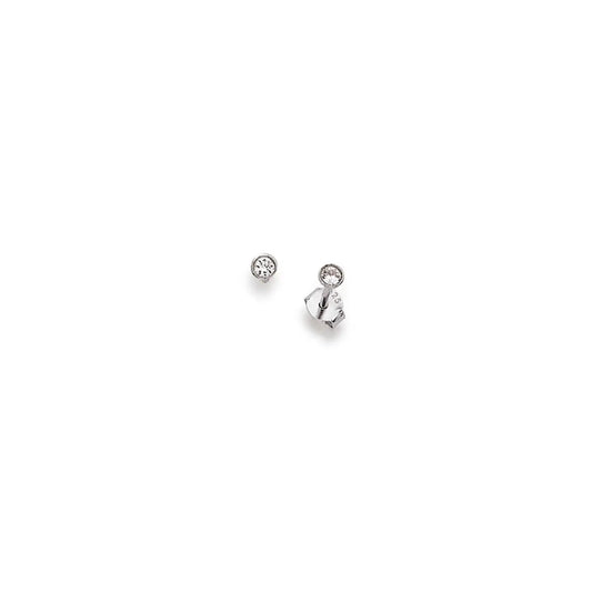 Ohrstecker 925 Silber Rhodiniert Zirkonia