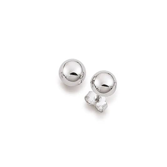 Ohrstecker 925 Silber Rhodiniert Kugel
