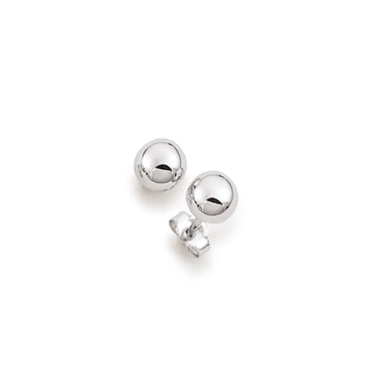 Ohrstecker 925 Silber Rhodiniert Kugel
