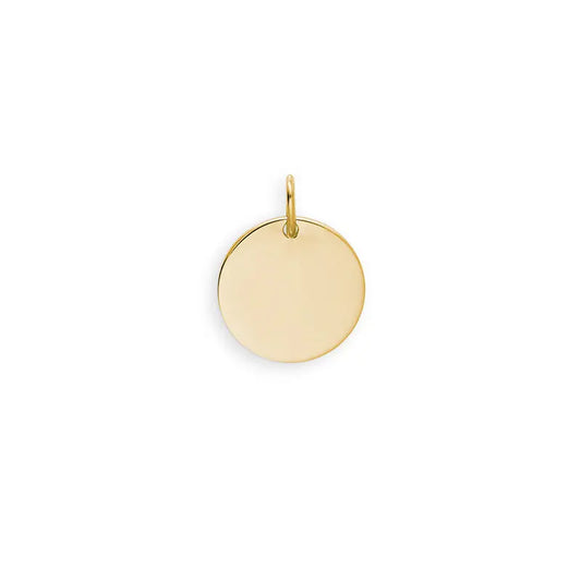 Anhänger Gravurplatte Rund 585 Gelbgold