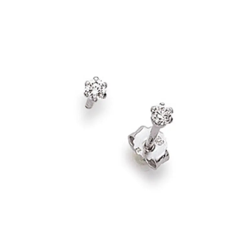 Ohrstecker 925 Silber Rhodiniert Zirkonia