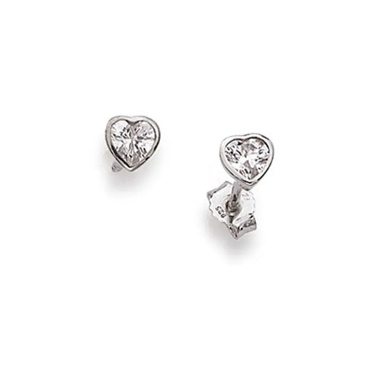 Ohrstecker 925 Silber Rhodiniert Zirkonia