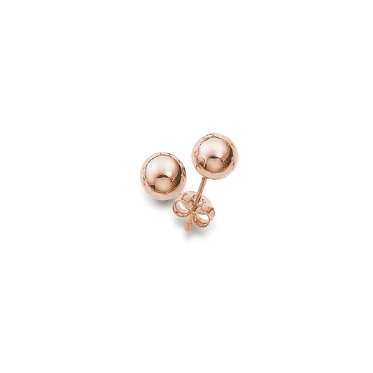 Ohrstecker 585 Rotgold Kugel