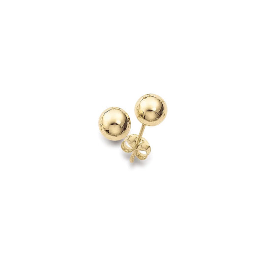 Ohrstecker 585 Gelbgold Kugel