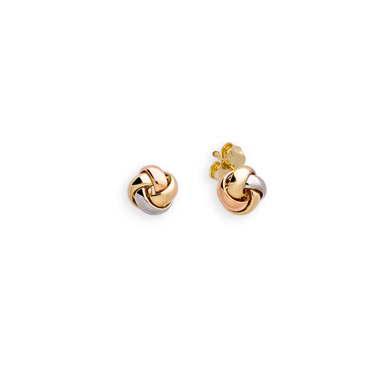 Ohrstecker 585 Tricolor Knoten