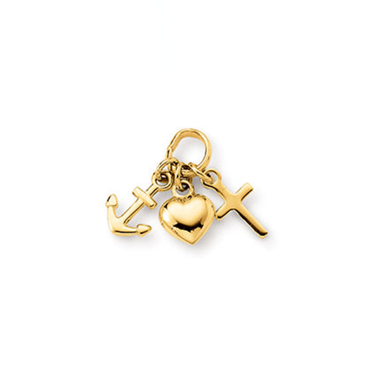 Anhänger 585 Gelbgold Glaube Liebe Hoffnung