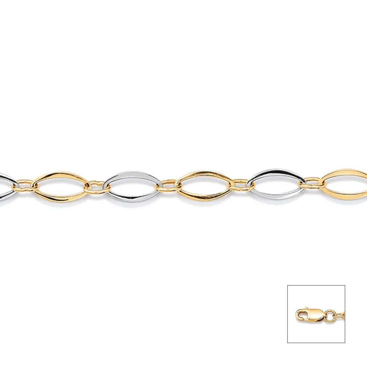 Armband 585 Bicolor 19cm