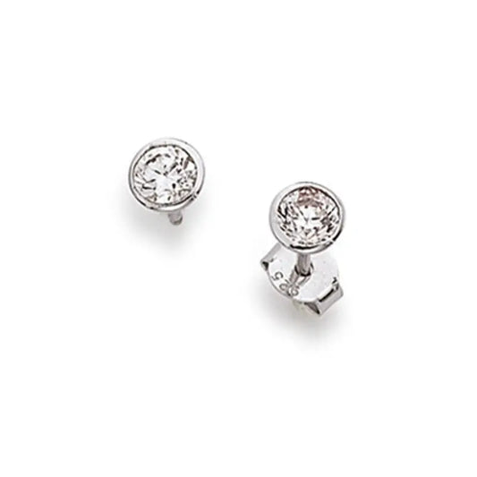 Ohrstecker 925 Silber Rhodniert Zirkonia