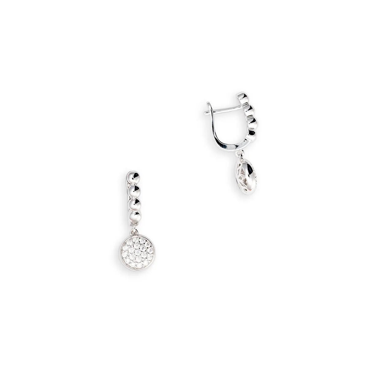 Creolen 925 Silber Rhodiniert Zirkonia