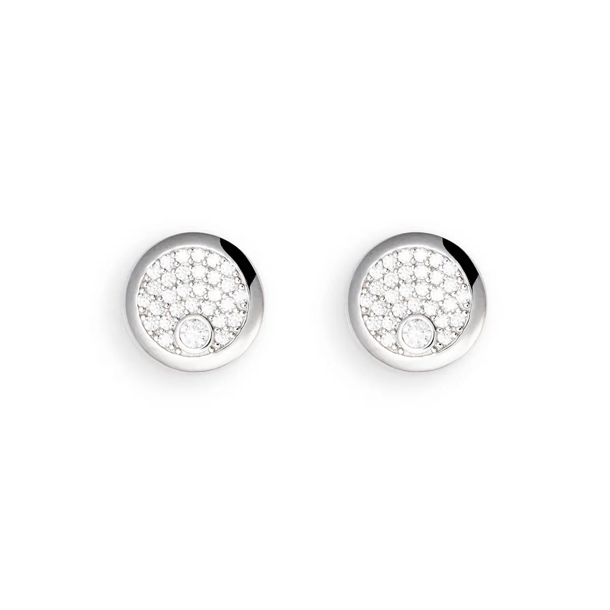 Ohrstecker 925 Silber Rhodiniert Zirkonia