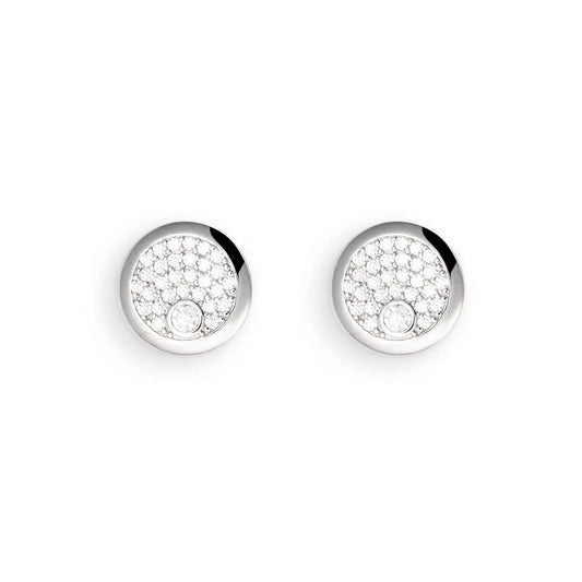 Ohrstecker 925 Silber Rhodiniert Zirkonia