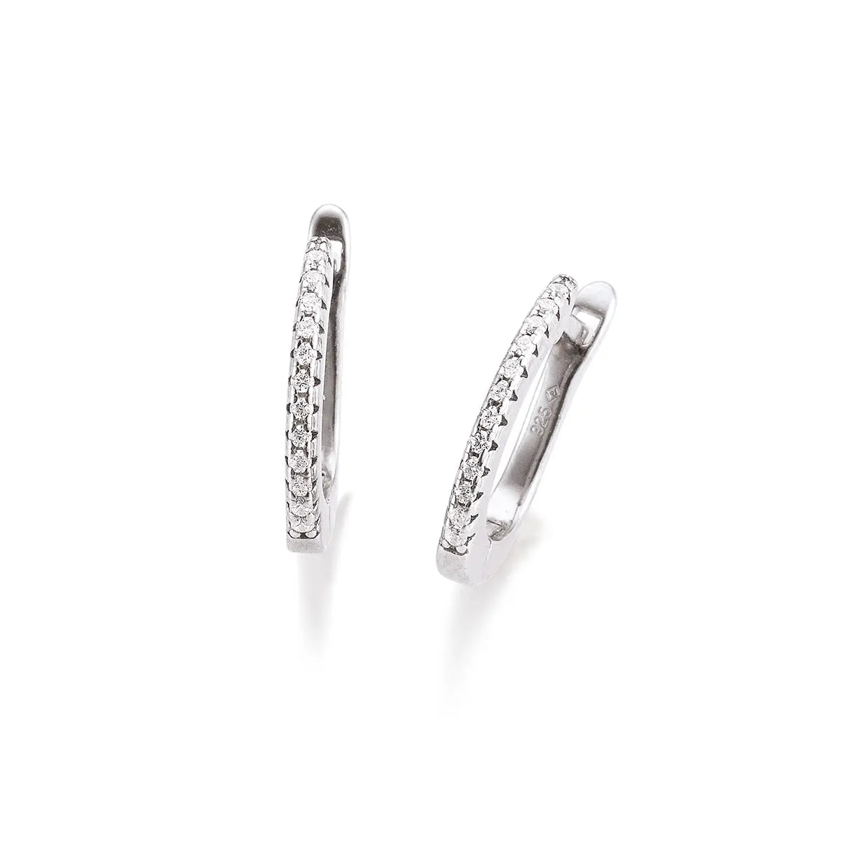 Creolen 925 Silber Rhodiniert