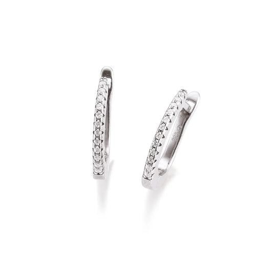 Creolen 925 Silber Rhodiniert