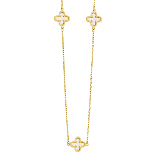 Kette, Gelbgold, 585/GG,Perlm. w.,45 cm