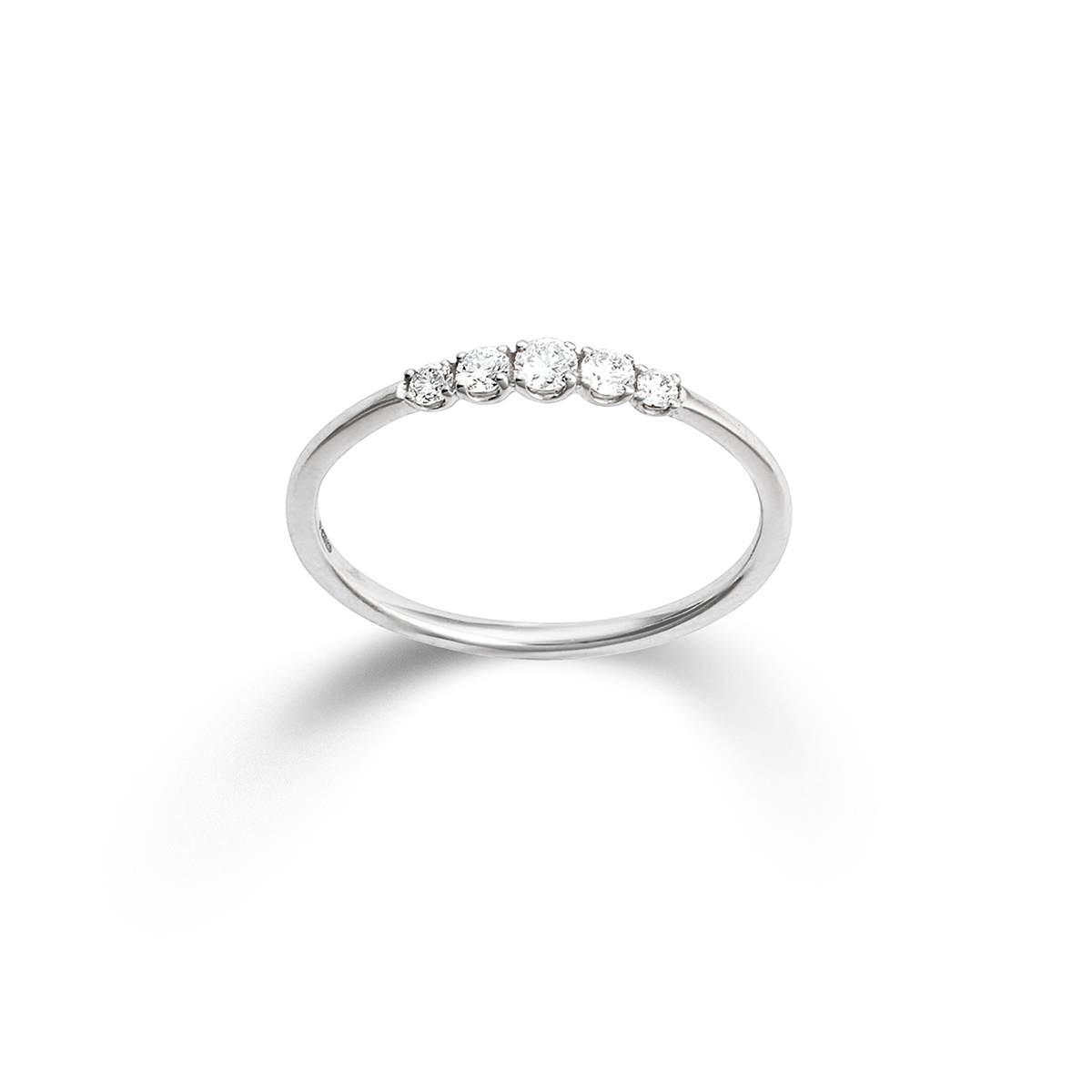 Ring, Weißgold, 585/WG ,Brill. 0,16ct H/SI