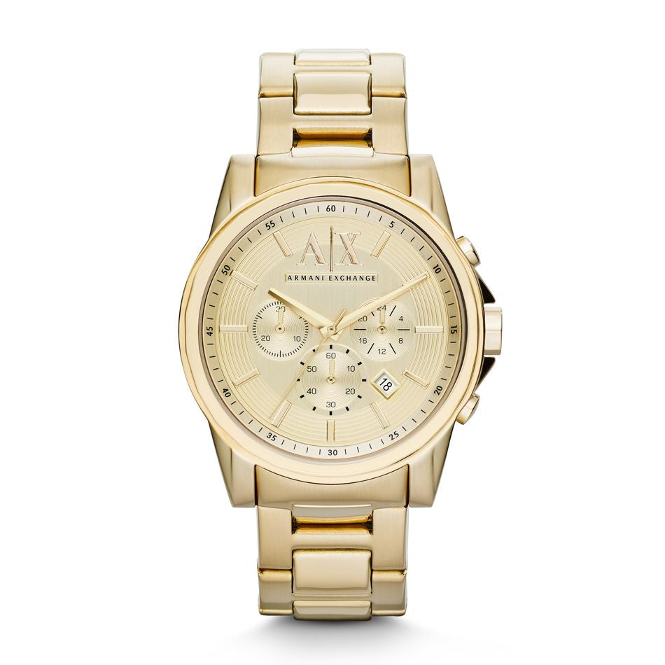 Armani Exchange AX2099 Herrenuhr - Edelstahl Gold
