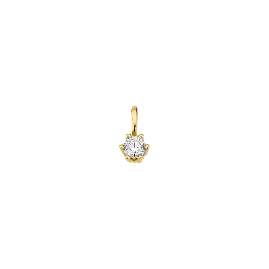 Anhänger 585 Gold Brillant 0,25ct w/si