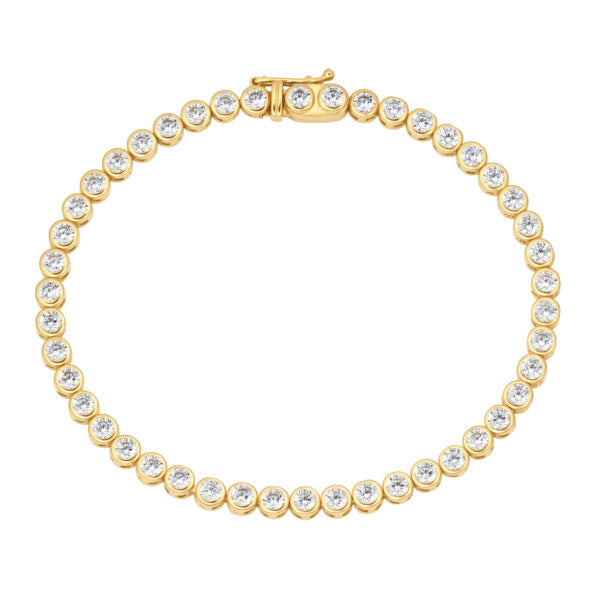Armband 19,5 cm 925 Silber gelb vergoldet