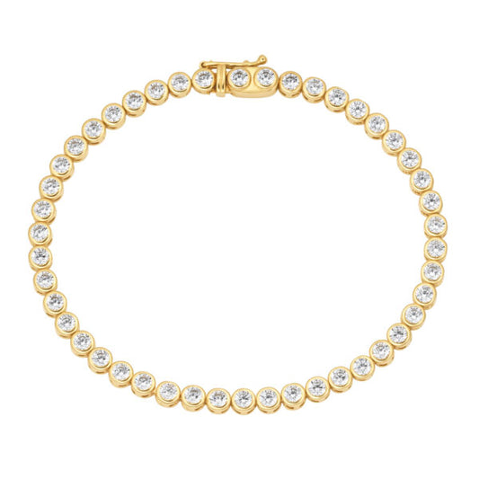 Armband 19,5 cm 925 Silber gelb vergoldet