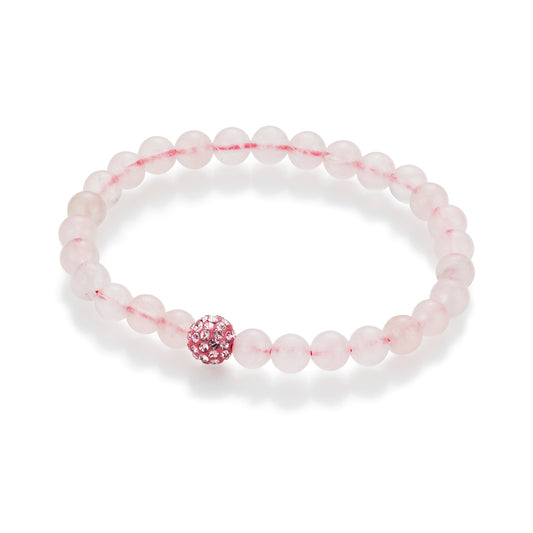 Steinarmband Liebe Rosenquarz ca.6mm
