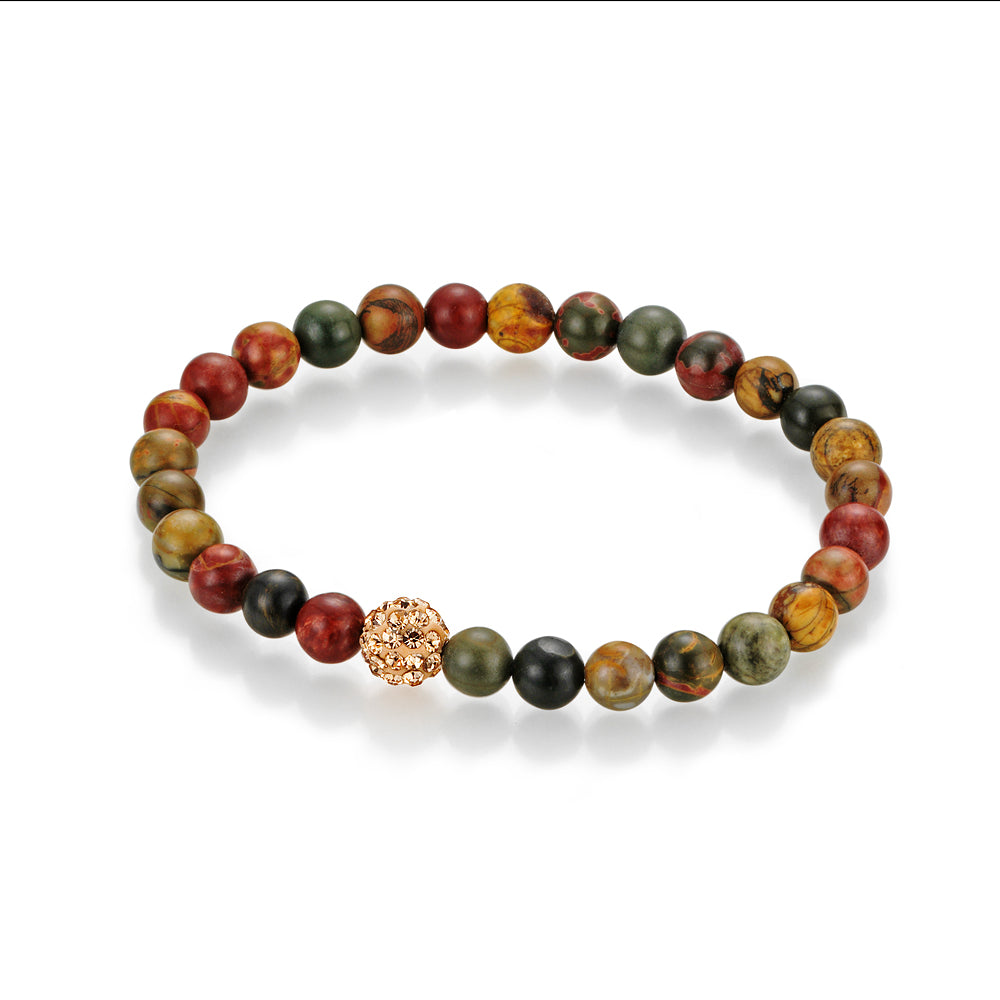 Steinarmband Zufriedenheit Jaspis ca.6mm