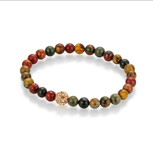 Steinarmband Zufriedenheit Jaspis ca.6mm