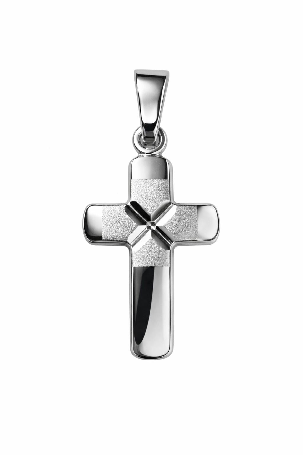 Anhänger Kreuz 925 Silber Rhodiniert